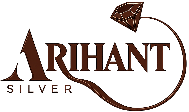 Arihant Silver logo with a diamond icon on a white background