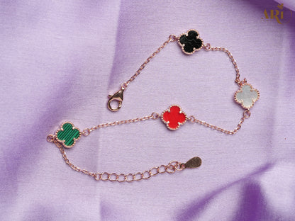 Multicolour Pearl Rosegold Bracelet (19.2)