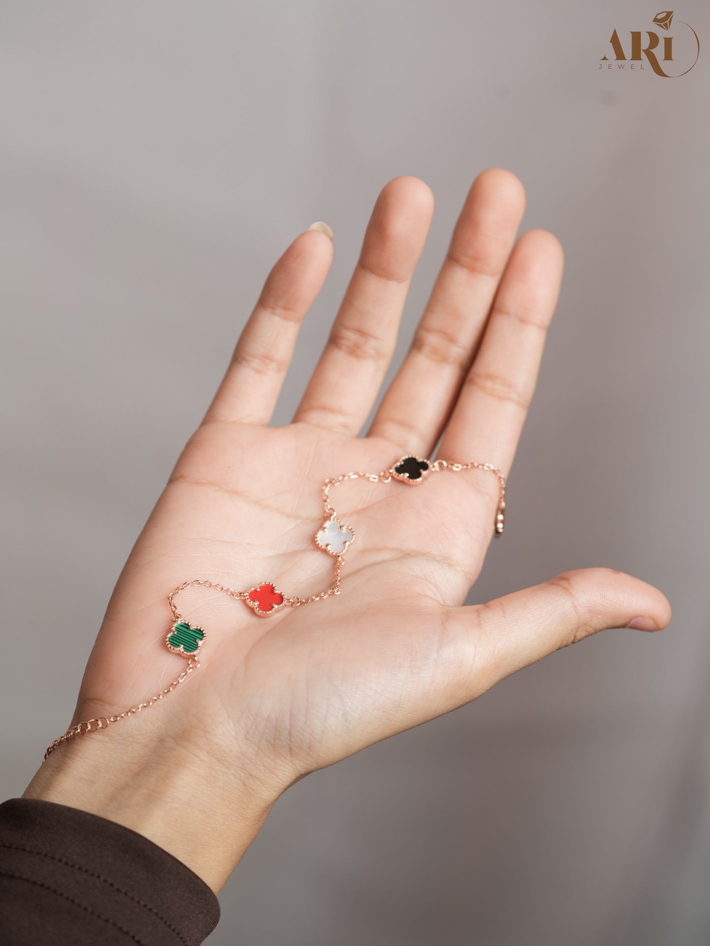Multicolour Pearl Rosegold Bracelet (19.2)