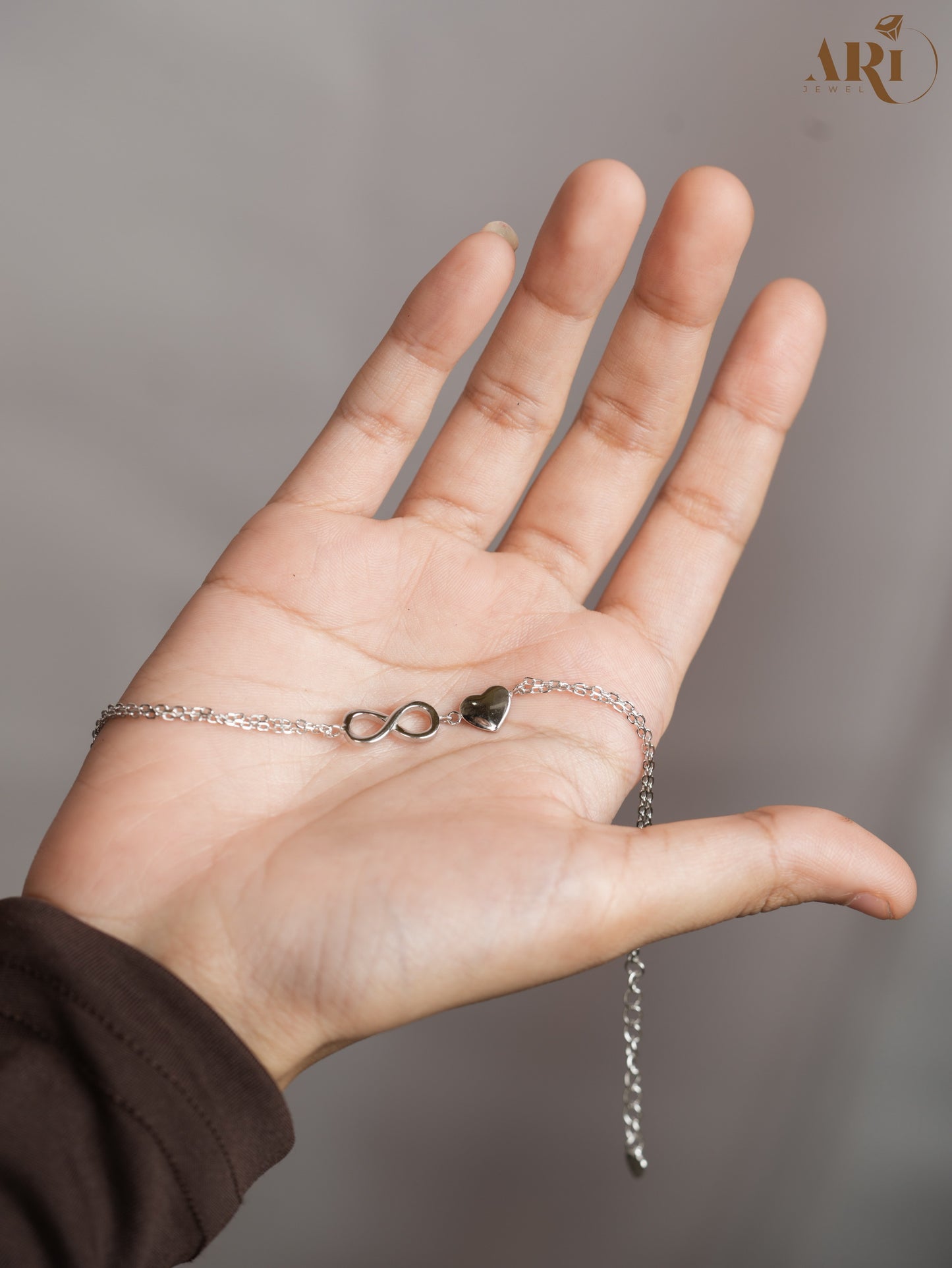 Infinity Heart Rose Gold Bracelet (DI20.4)