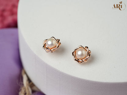 Rosegold Pearl Round Tops (Di13.6)