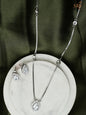Diamond Drop Silver Chain Pendant (DI46.4)