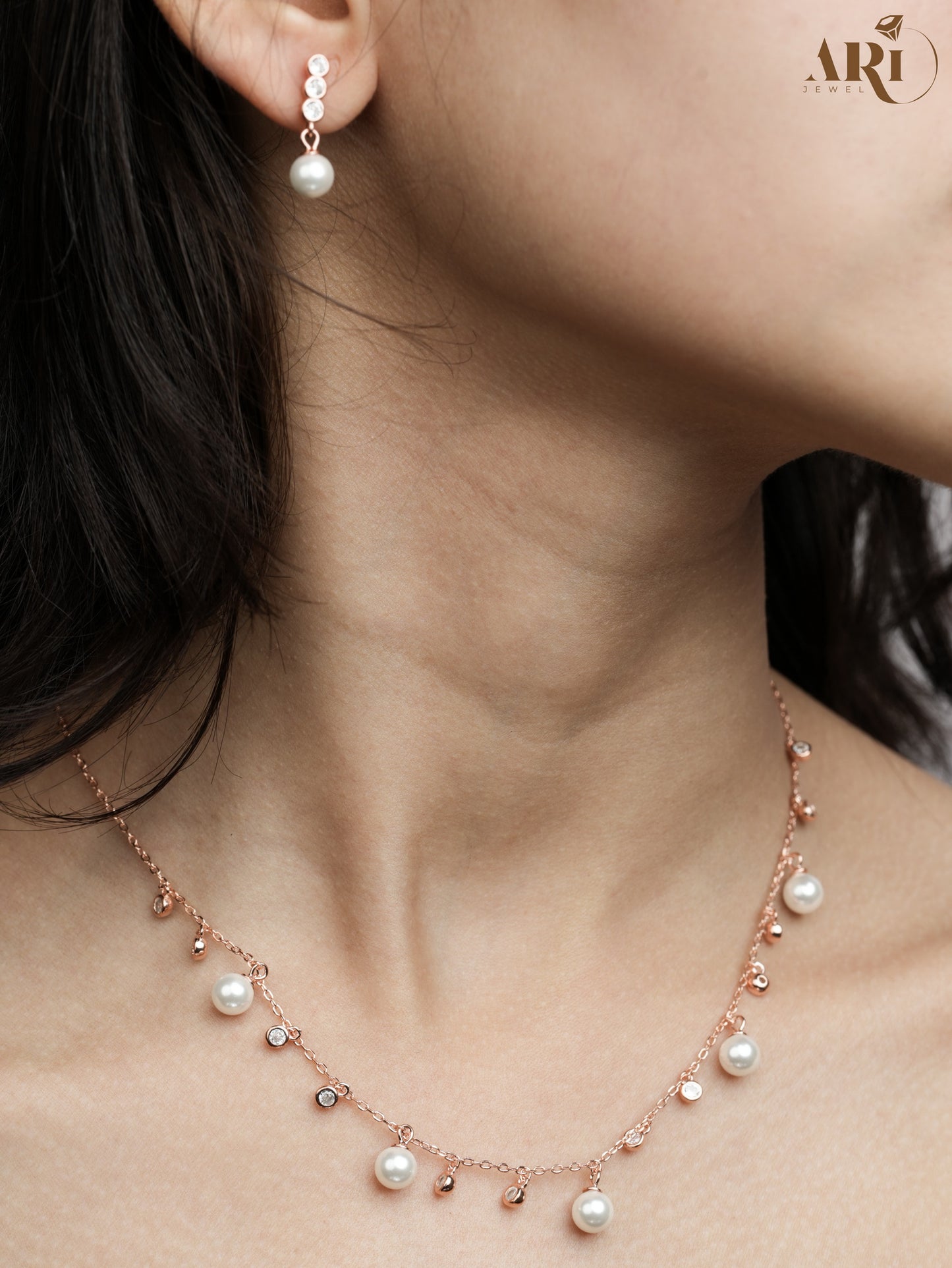 Moti Chain Rosegold Pendant (DI59.2)