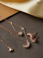 Moon Star Rosegold Chain Pendant (DI43.2)